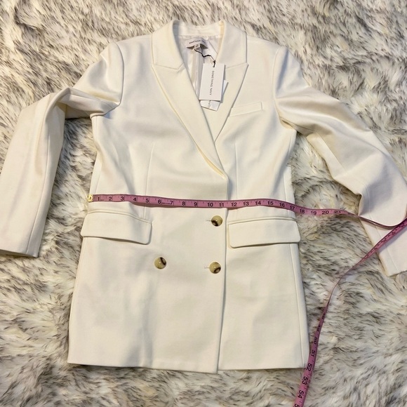 Something Navy Double-breasted Cream Blazer - Picture 7 of 9